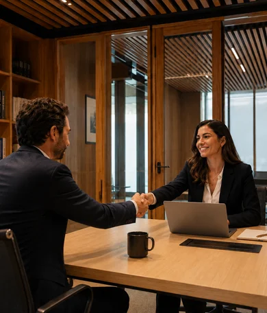 Client meeting at the firm