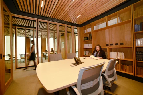 Spencer Global meeting room and law library