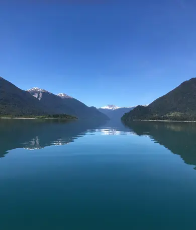 Southern Chile — Patagonian fjord and Andes